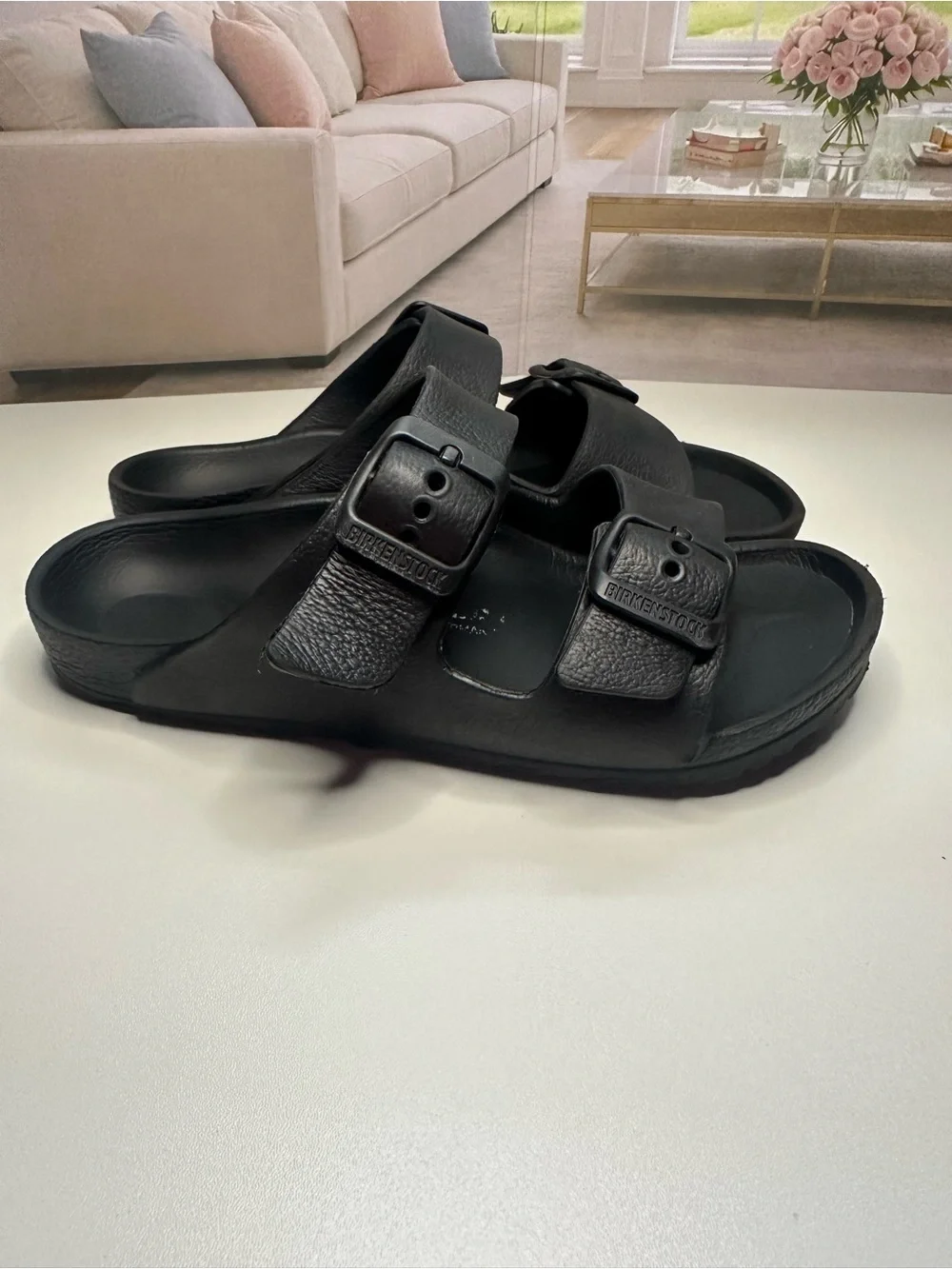 Birkenstock Kids Black Two-Strap Sandals